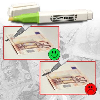 Scientific Money Checker Pen With Orange Nib
