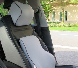 Lumbar Neck Car Cushion In Light Blue