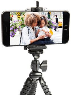 Sturdy Universal iPhone Tripod Flexible iPhone 5 Tripod With Black Exterior