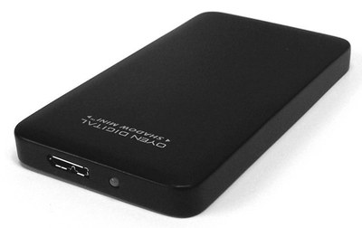 Steel External Hard Drive USB In All Black