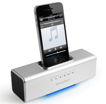 Modern Style Dock Station With CD Link Power Boost Dock Station With CD In Silver Effect