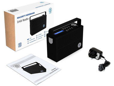 Battery Or Mains DAB Radio With Black Adapter