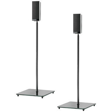 Floor Style Surround Speaker Stands In Dark Metal