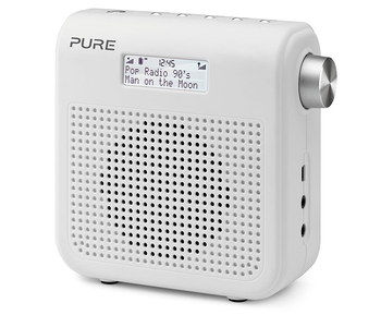 Recharging Personal DAB Radio With Chrome Side Dial