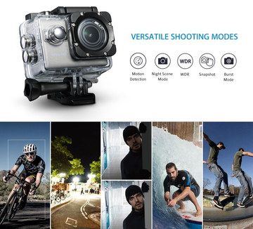 Integrated Gyro Sports Action Camera With Cyclist