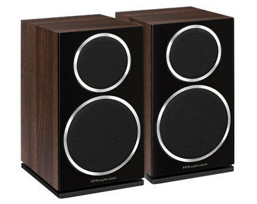 100 Watts Wooden Bookshelf Speakers Speakers With Brown Exterior